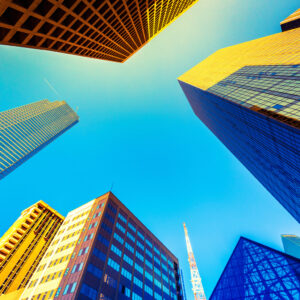 Sunset in the financial district of Dallas, Texas, USA.More images from Dallas in the lightbox: