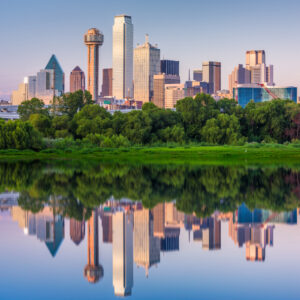 Dallas, Texas, USA downtown city skyline.